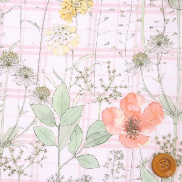 リバティプリント タナローン（Irma's Garden イルマズ・ガーデン）ライトピンク【DC33556/XE】