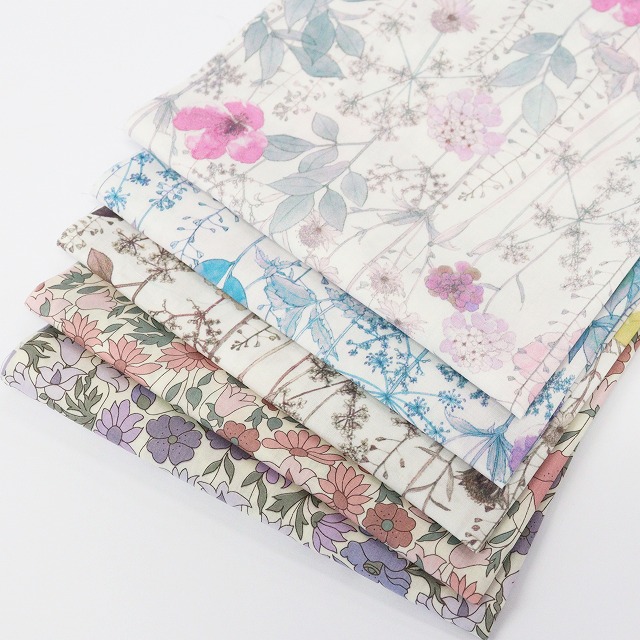 【定形外郵便なら送料無料】◎リバティ・ファブリックスお試しセット◎リバティプリント タナローン カットクロス5枚セット（IrmaSS & Poppy&Daisy）【10%ポイントアップ！】