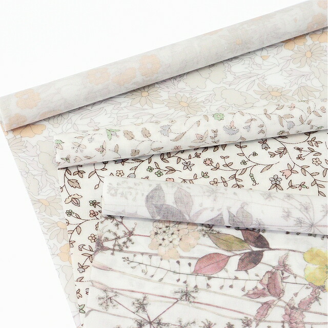 ◎リバティ・ファブリックスお試しセット◎リバティプリント【ラミネート加工】カットクロス3枚セット（ブラウン系/ IrmaSS）