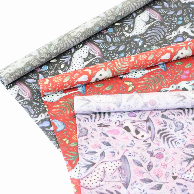 ◎リバティ・ファブリックスお試しセット◎リバティプリント【ラミネート加工】カットクロス3枚セット（Catherine Rowe/サンドウオリジナルカラー）