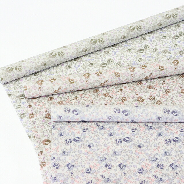 ◎リバティ・ファブリックスお試しセット◎リバティプリント【ラミネート加工】カットクロス3枚セット（Eloise/ サンドウオリジナルカラー）