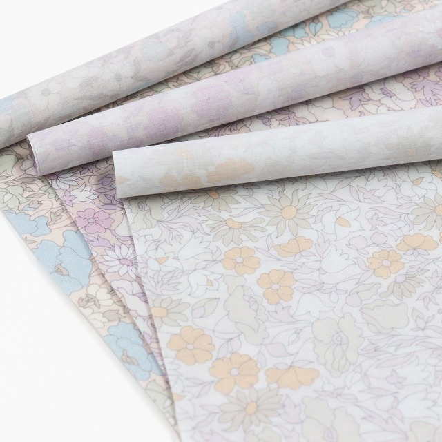 ◎リバティ・ファブリックスお試しセット◎リバティプリント【ラミネート加工】カットクロス3枚セット（Poppy & Daisy/サンドウオリジナルカラー）