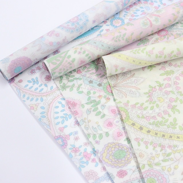 ◎リバティ・ファブリックスお試しセット◎リバティプリント【ラミネート加工】カットクロス3枚セット（Theri Kitty/サンドウオリジナルカラー）