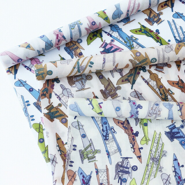 ◎リバティ・ファブリックスお試しセット◎リバティプリント【ラミネート加工】カットクロス3枚セット（Tom's Jet/サンドウオリジナルカラー）