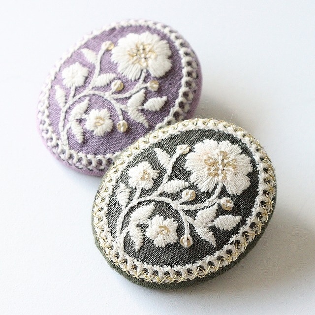 インド刺繍モチーフのブローチ【キット】