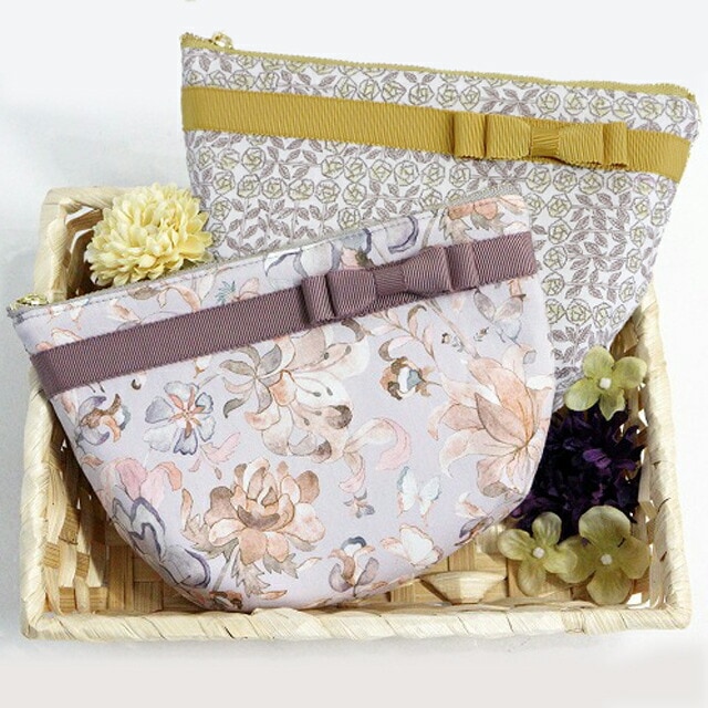 ◆再登場◆◎リバティプリントで作る◎リボンポーチ【キット】