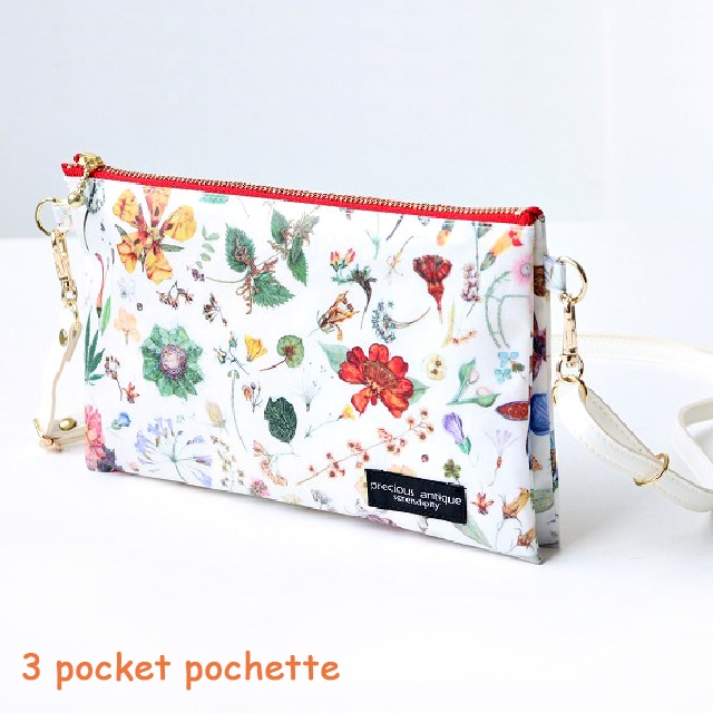 ◎リバティ・ファブリックス　ラミネート加工生地で作る◎ 3ポケットポシェット【キット】