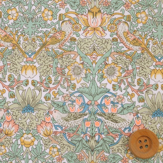 リバティプリント タナローン（Strawberry Thief Spring ストロベリー