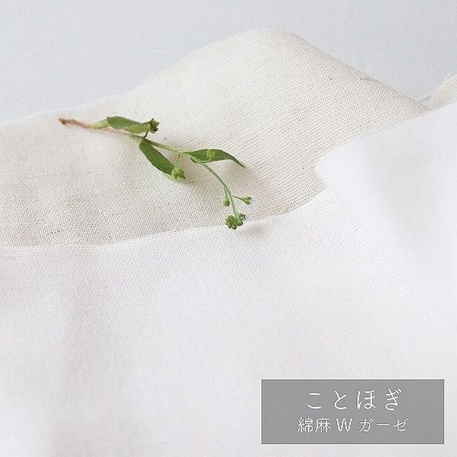 『ことほぎ 2』 nani IRO Textile 2022 ナニイロ【綿麻Wガーゼ 】（B/晒し）【EGX-260・B】