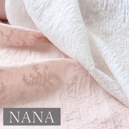 【NANA】◎サンドウオリジナルカラー◎植物モチーフのレース生地(1)【80ローン/ワッシャー加工/全2色】サンドウオリジナルカラー スイートピンク【4886・SP】