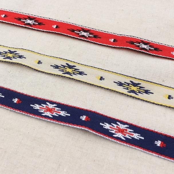 DARIN オルテガ　エンブリボン【約17mm巾】レッド【744-51・015】【50cm以上10cm単位】