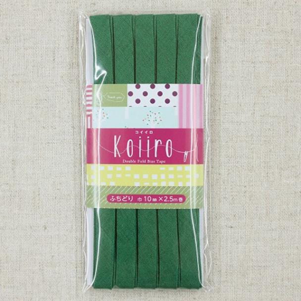  《Koiiro》バイアステープ【ふちどり10mm/2.5m】ビビッドグリーン【CP188・6】