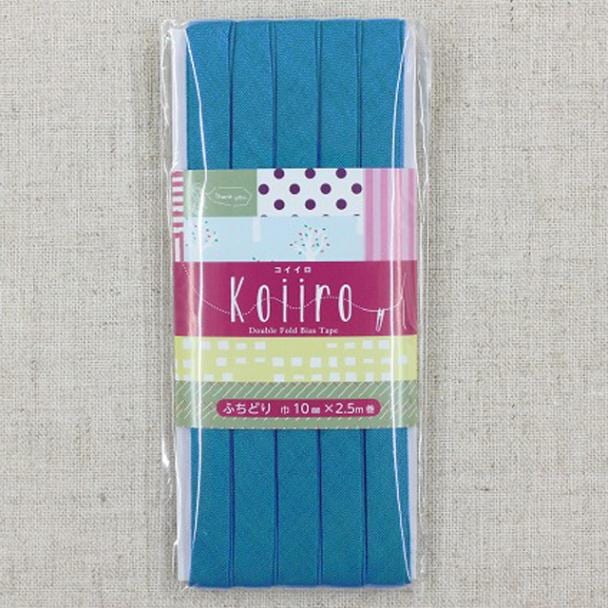  《Koiiro》バイアステープ【ふちどり10mm/2.5m】ターコイズブルー【CP188・7】
