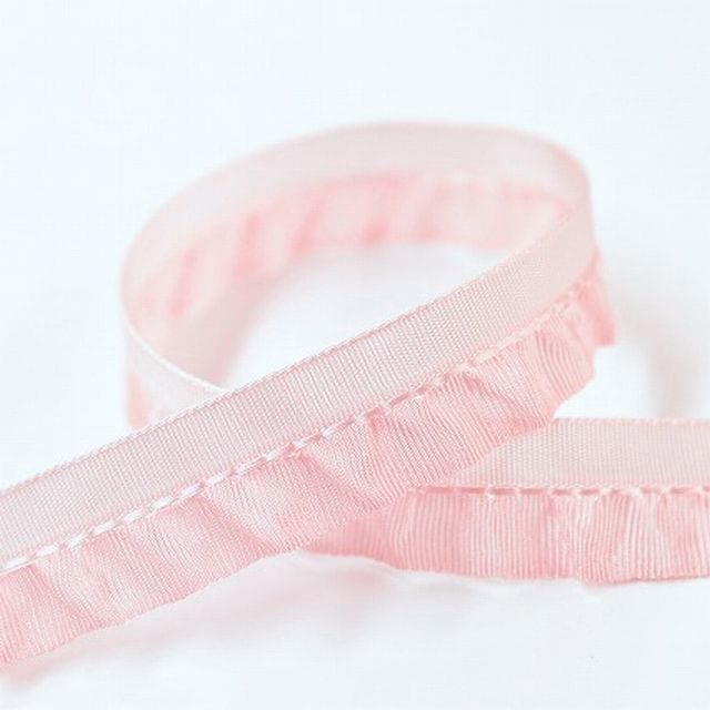 フリルリボン【巾約12mm】ライトピンク【4571・31】【50cm以上10cm単位】