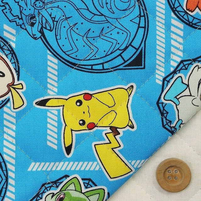 （Nintendo）POCKET MONSTERS　スカーレット・バイオレット／スカイブルー【半針キルティング】【GQ-6106・1-A12】