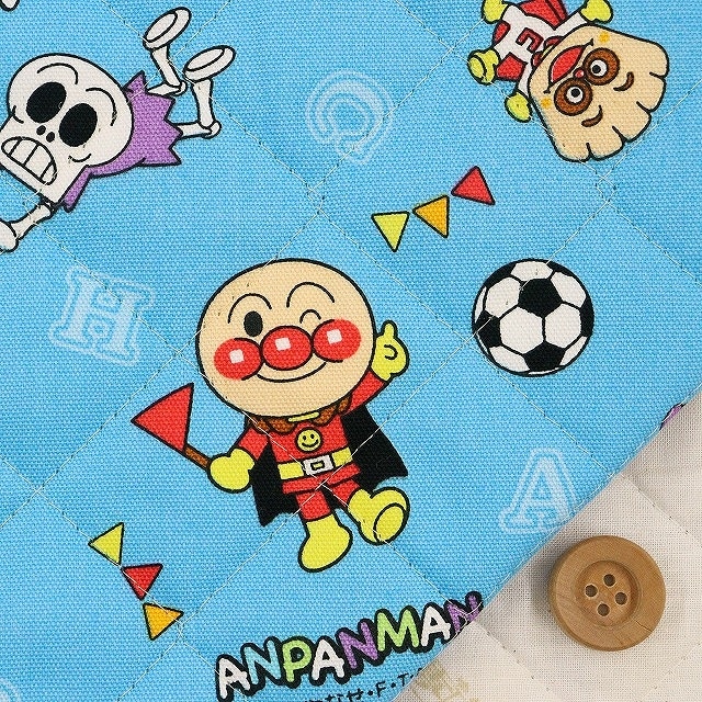 アンパンマンとボールゲーム／サックスブルー【半針キルティング】【AQ2100・35A】