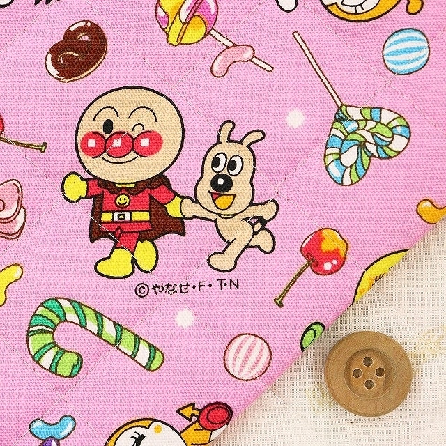 アンパンマンとあまいもの／ピンク【半針キルティング】【A2100・34A】