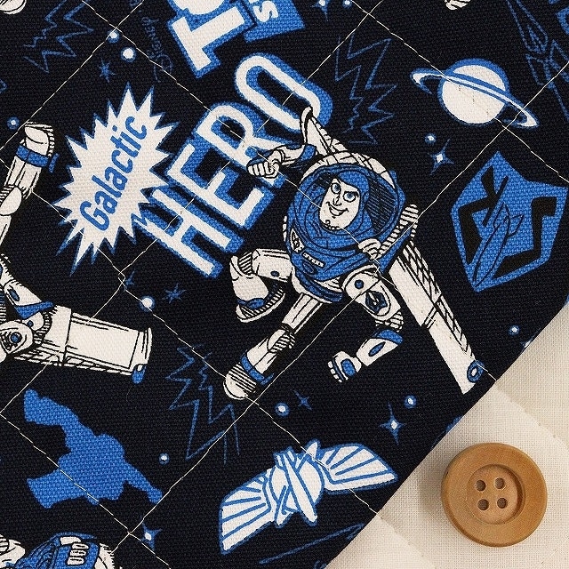 Disney 2022 BTS バズ・ライトイヤー／ネイビ―【半針キルティング生地】【GRQ-1107・1A32】