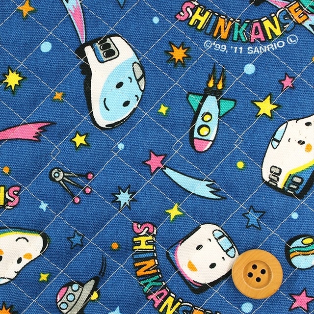 （sanrio）SHINKANSEN（シンカンセン/流れ星）／ブルー【全針キルティング生地】