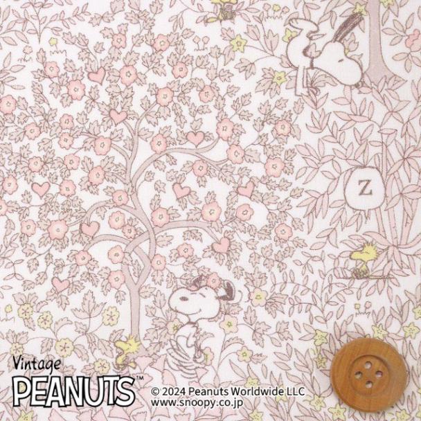 【サンドウオリジナルカラー】PEANUTS(TM)×リバティ・ファブリックス タナローン(Woodstock Day サクラパステル)ウッドストック・デイ【DC33936・J24F】
