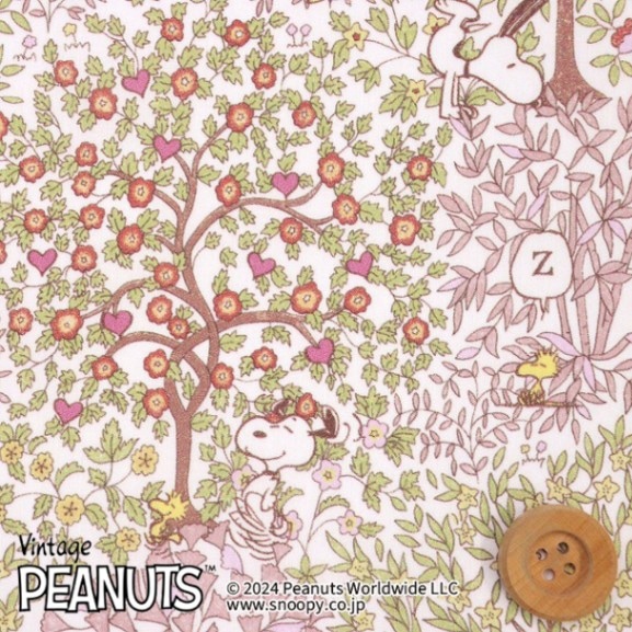 PEANUTS(TM)×リバティ・ファブリックス タナローン（Woodstock Day ピンク）ウッドストック・デイ【DC33936・J24B】