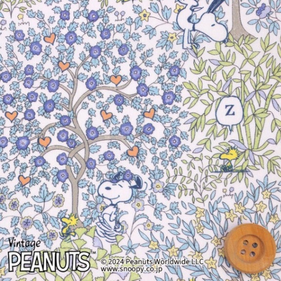 PEANUTS(TM)×リバティ・ファブリックス タナローン（Woodstock Day ブルー）ウッドストック・デイ【DC33936・J24C】