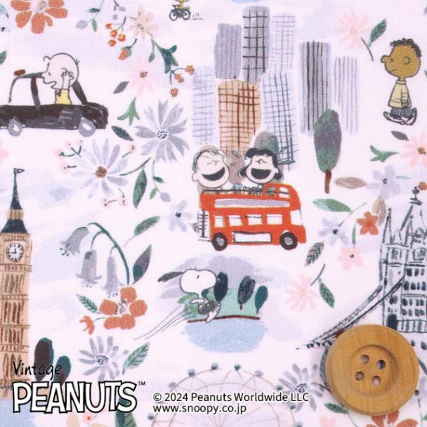 PEANUTS(TM)×リバティ・ファブリックス タナローン（A London Adventure グレー）ア・ロンドン・アドベンチャー【DC33934・J24C】