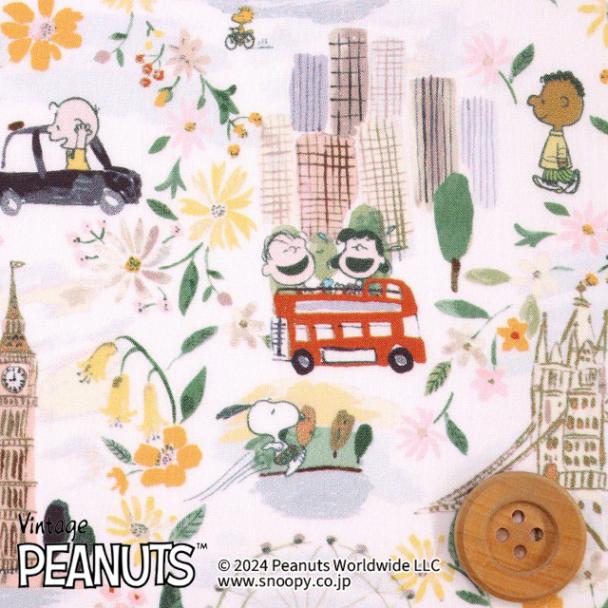PEANUTS(TM)×リバティ・ファブリックス タナローン（A London Adventure イエロー）ア・ロンドン・アドベンチャー【DC33934・J24D】