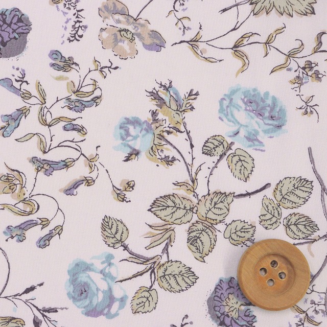 【サンドウオリジナルカラー】リバティプリント タナローン（Garden ガーデン）ブルームーン（縮小版）【DC27016S60・J24C】