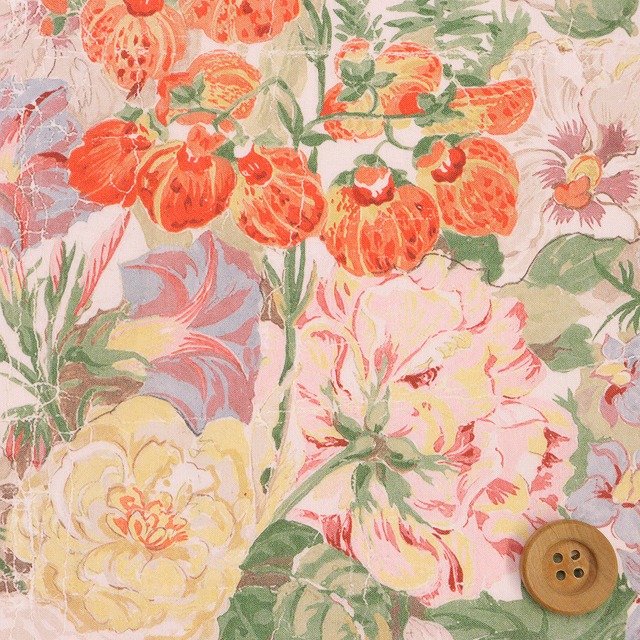 リバティプリント タナローン（Parchment Petals パーチメント・ペタルス）ライトピンク【24-3634212・24AU】