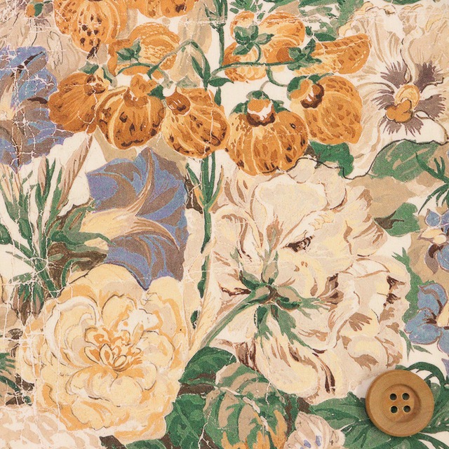 リバティプリント タナローン(Parchment Petals パーチメント・ペタルス)ベージュ【24-3634212・24CU】