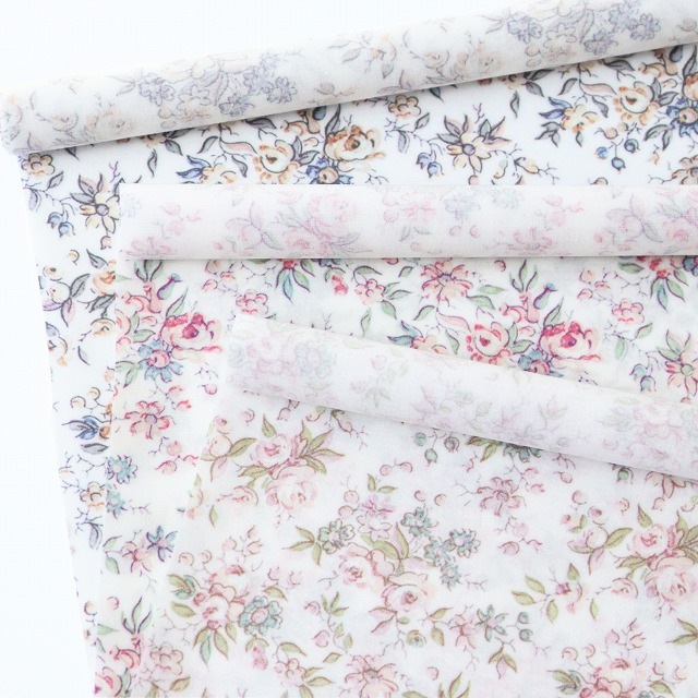 ◎リバティ・ファブリックスお試しセット◎【ラミネート加工】『Love Posies』カットクロス３枚セット【サンドウ限定柄】