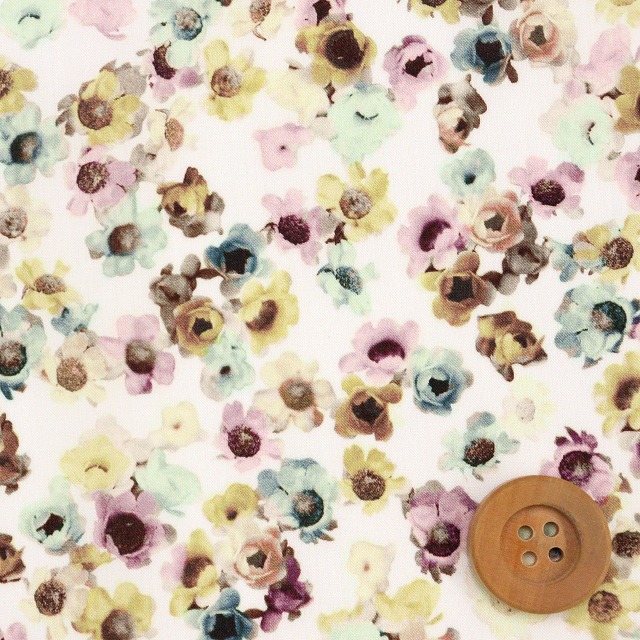 リバティ・ファブリックス タナローン（AUSTRALIAN DAISY オーストラリアン・デイジー）イエロー＆グリーン【24-363J4220・24BU】