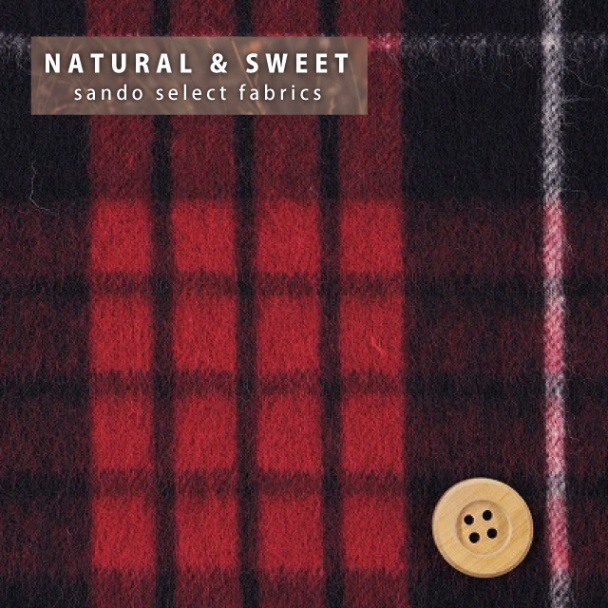 シャギータータンチェック　レッド【全2色】（W3383・35）