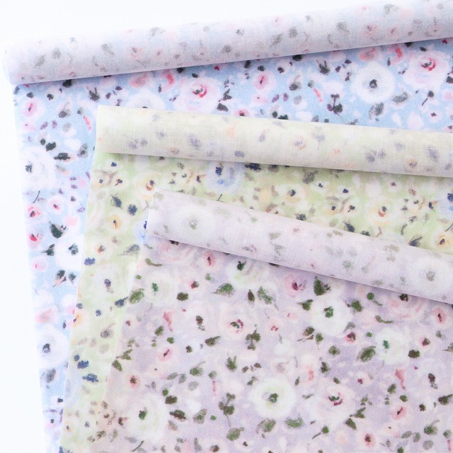 ◎リバティ・ファブリックスお試しセット◎<br>リバティプリント【ラミネート加工】『Dewy Rose』カットクロス３枚セット【サンドウ限定柄】