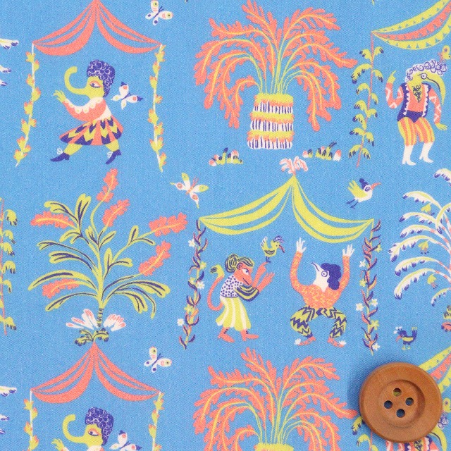 リバティ・ファブリックス タナローン（A Celebration ア・セレブレーション）ブルー【25-3635115・25BU】