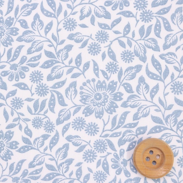 リバティ・ファブリックス タナローン（Mary Crane メリー・クレイン）ライトブルー【25-3635121・25AU】