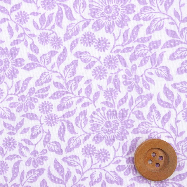 リバティ・ファブリックス タナローン（Mary Crane メリー・クレイン）パープル【25-3635121・25BU】