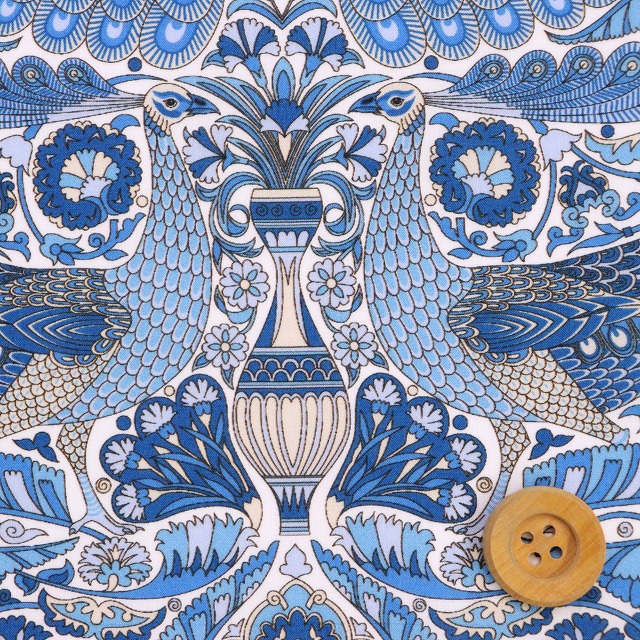 リバティ・ファブリックス タナローン（Oscar's Palace オスカーズ・パレス）ブルー【25-3635133・25AU】