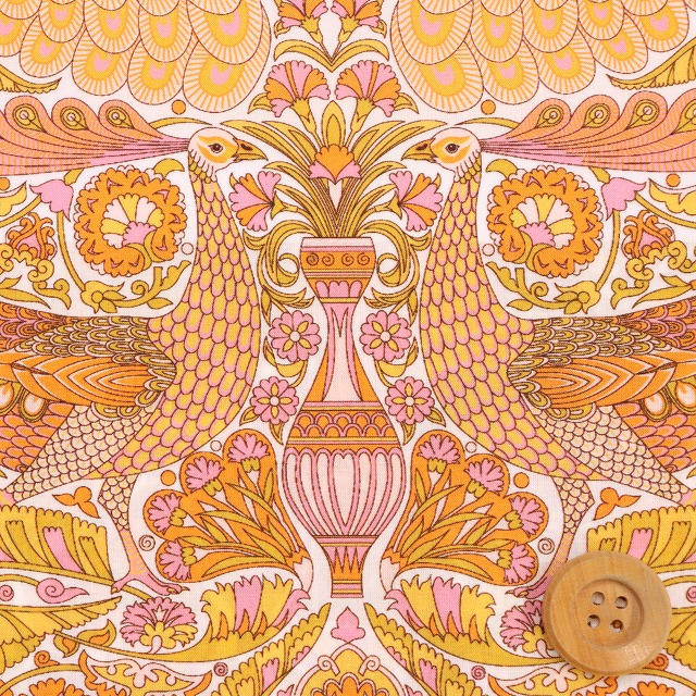 リバティ・ファブリックス タナローン（Oscar's Palace オスカーズ・パレス）オレンジ【25-3635133・25BU】