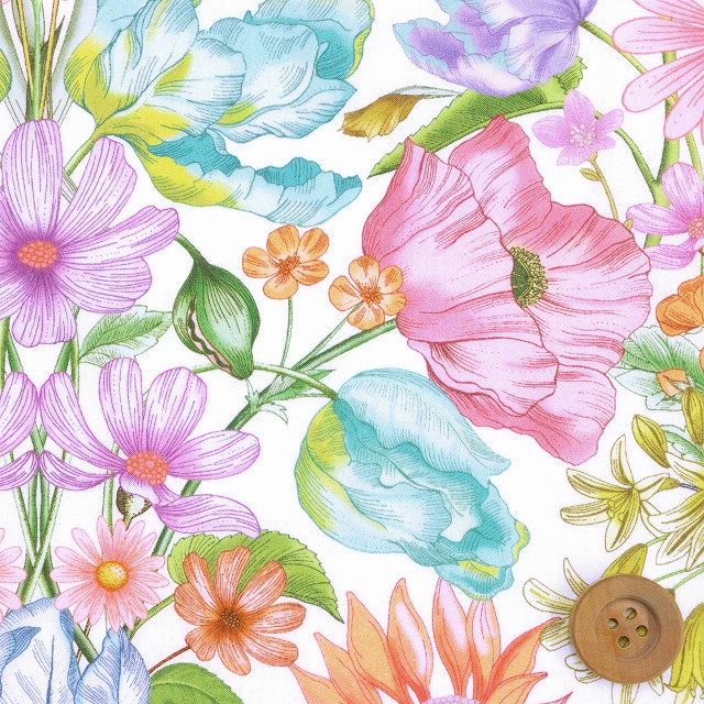 リバティ・ファブリックス タナローン（Floral Muse フローラル・ミューズ）ピンク/ライトカラー【25-3635140・25CU】