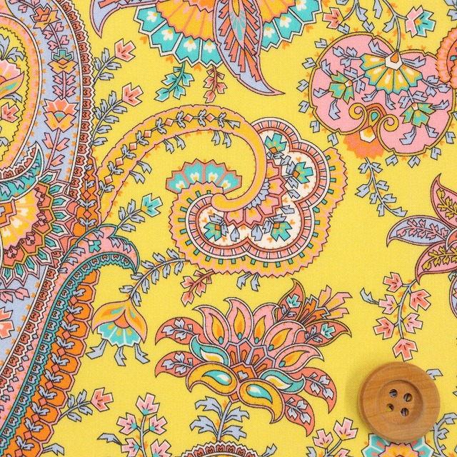 リバティ・ファブリックス タナローン（Florence Melody フローレンス・メロディ）イエロー【25-3635142・25AU】