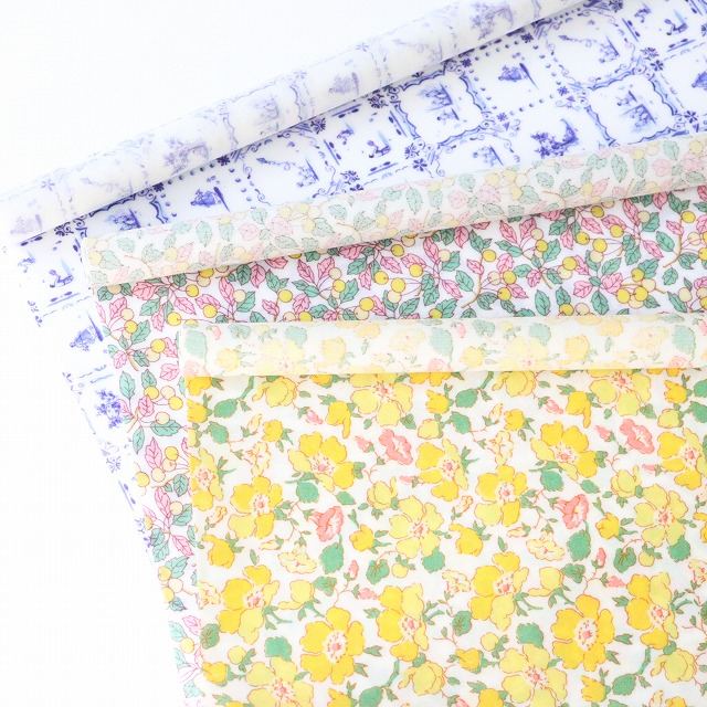 ◎リバティ・ファブリックスお試しセット◎【ラミネート加工】『The Retold 150th Anniversary Collection』カットクロス3枚セット（Employees' Picnic）