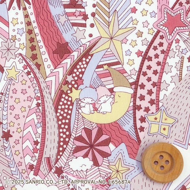 リトルツインスターズ×リバティ・ファブリックス タナローン（My Starry Sky マイ・スターリー・スカイ）スモーキーレッド【DC30713・J25A】