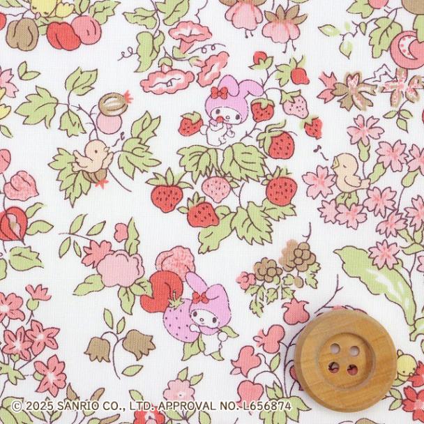 マイメロディ×リバティ・ファブリックス タナローン（Nancy's Orchard ナンシーズ・オーチャード）レッド＆グリーン【DC30715・J25A】