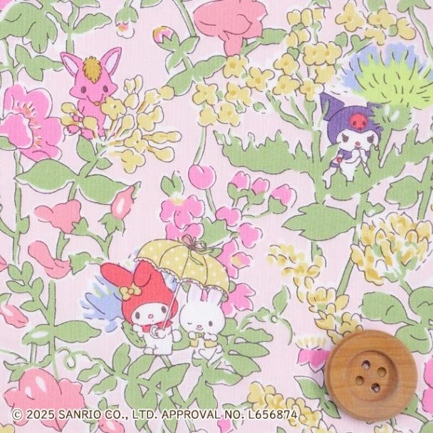 マイメロディ×リバティ・ファブリックス タナローン（Melody's Party メロディーズ・パーティー）ライトピンク地【DC30716・J25A】