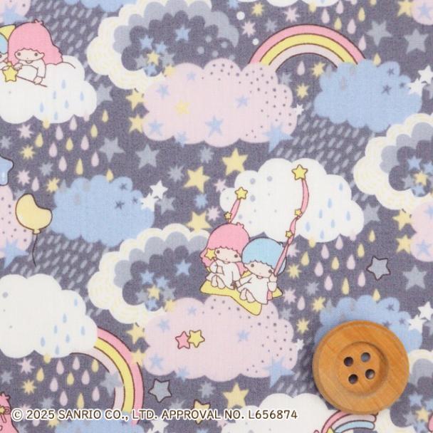 リトルツインスターズ×リバティ・ファブリックス タナローン（Hiding Dreams ハイディング・ドリームス）ダークグレー【DC30720・J25B】