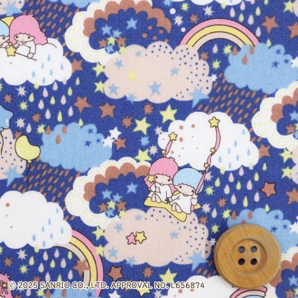 リトルツインスターズ×リバティ・ファブリックス タナローン（Hiding Dreams ハイディング・ドリームス）ナイトブルー【DC30720・J25C】