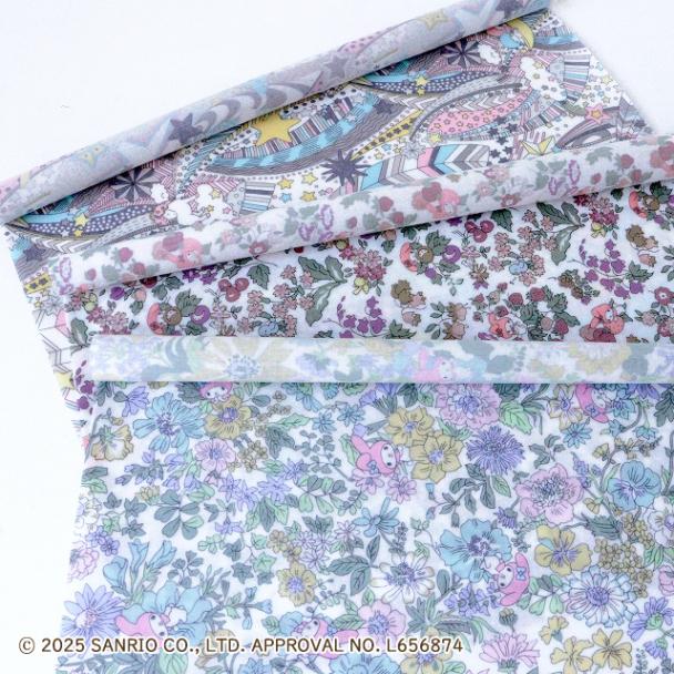 ◎リバティ・ファブリックスお試しセット◎Sanrio×LIBERTY FABRICS【ラミネート加工】カットクロス3枚セット（キャラクターミックス/シック）