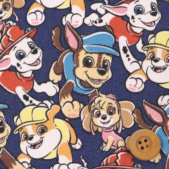 パウ・パトロール／デニム風ブルー【TCツイル生地】